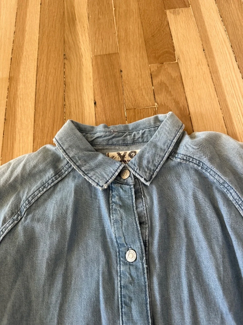 Free people denim button up, jean dress